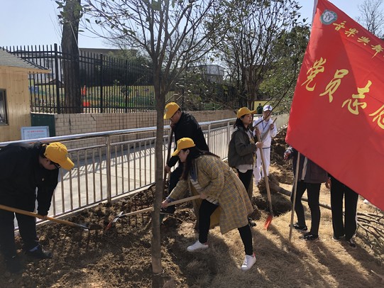 浦京集团官网党员志愿服务队开展义务植树活动